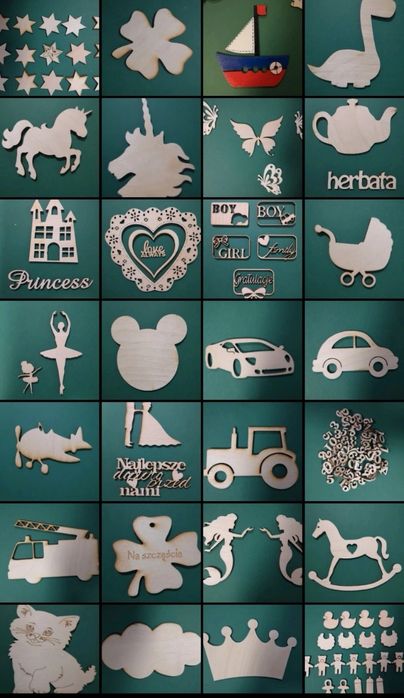 Ozdoby drewniane do decoupage