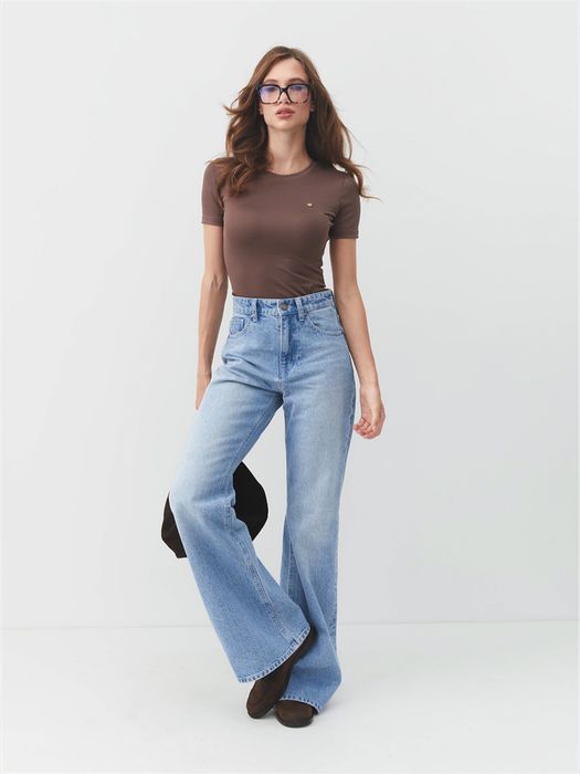 Джинси кльош від коліна One by One