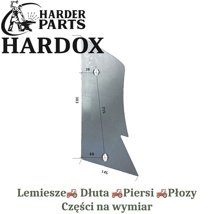 Pierś Duro HARDOX 6920/P części do pługa 2X lepsze niż Borowe