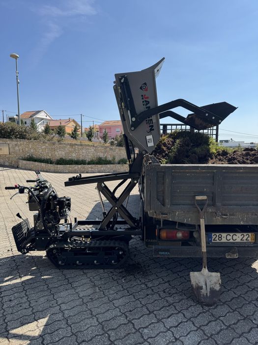 Dumper com elevação e pá carregadora desponivel para alugar