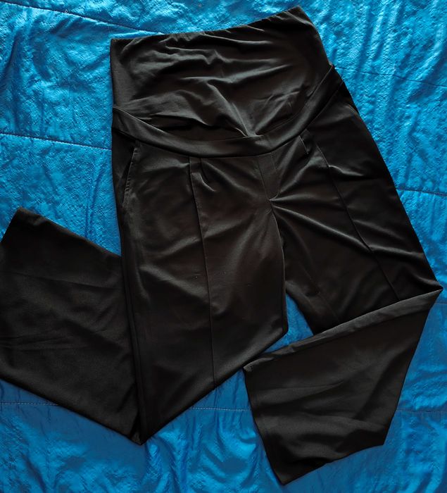 Calças pretas de grávida, da KIABI, polyester e elastano, tamanho L