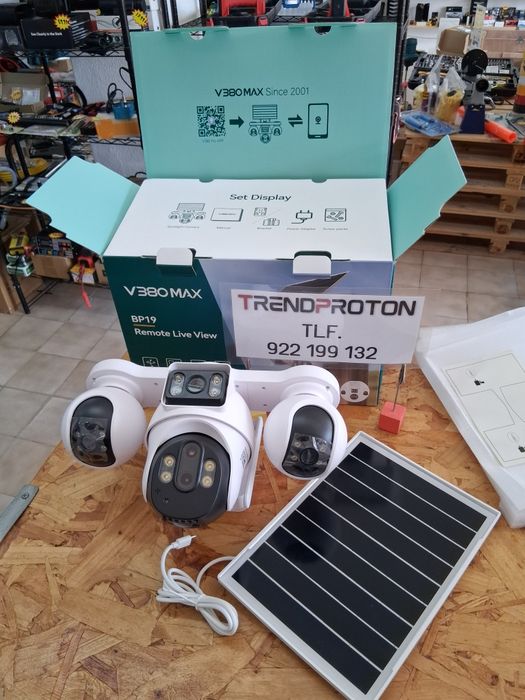 Camara Solar 4G 8K 4 Camaras PTZ