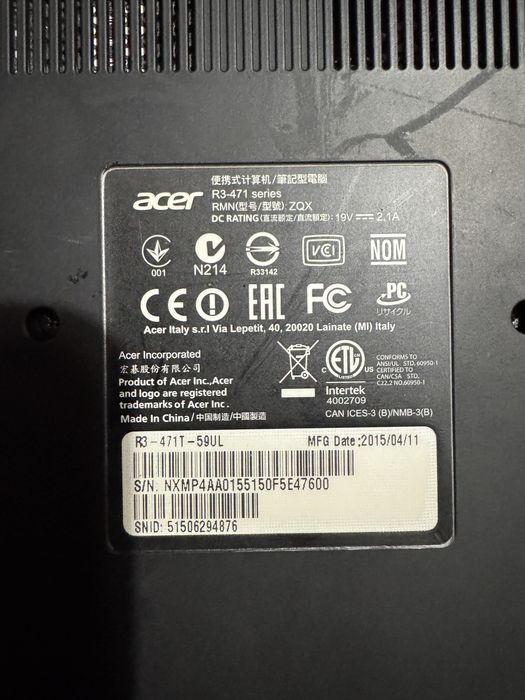 Acer Aspire 14ʼʼ R3-471. Трансформер з сенсорним екраном.: 4 000 грн ...
