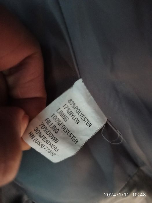 Puchowa (puch naturalny, pierze naturalne) krótka kurtka Zara rozm. S