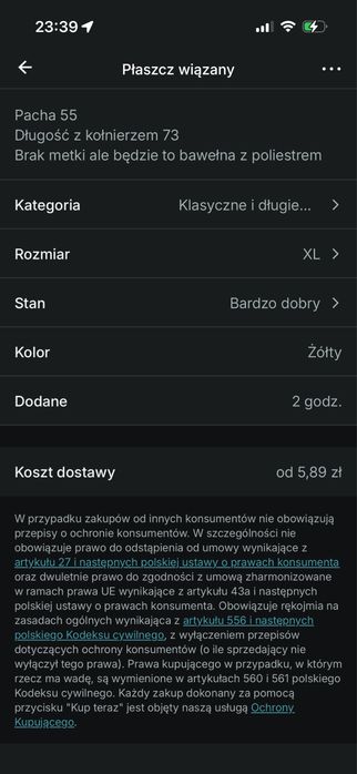 Płasz wiązany damski