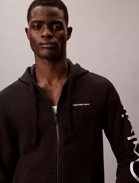 Худі Calvin Klein Jeans Fleece Vertical Logo Classic Zip Hoodie оригінал Л , M кофта