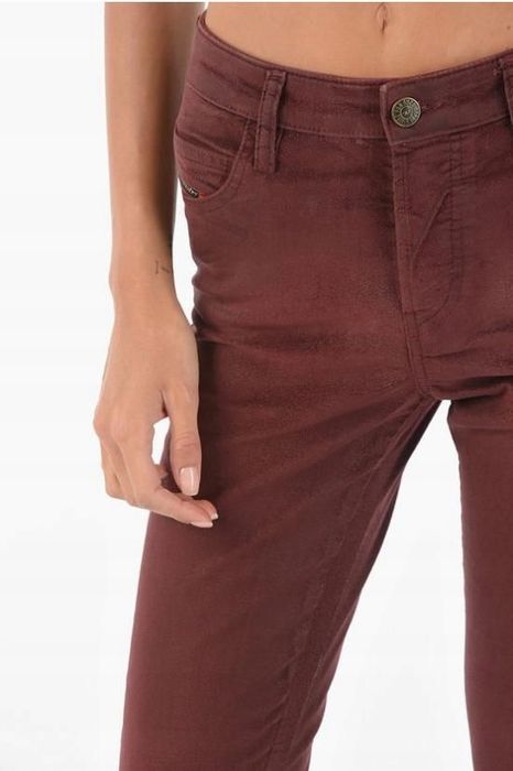 Jeansy bordowe z przetarciami Diesel 25/32