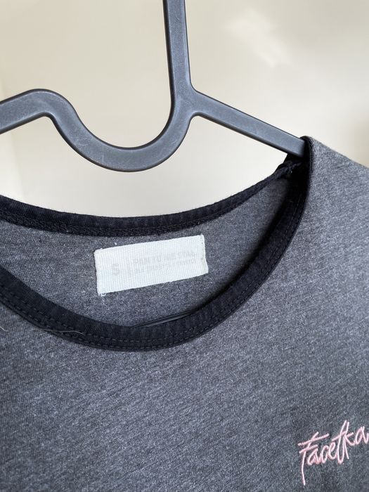 Tshirt PAN TU NIE STAŁ polska marka Facetka 36 S ciemno szara