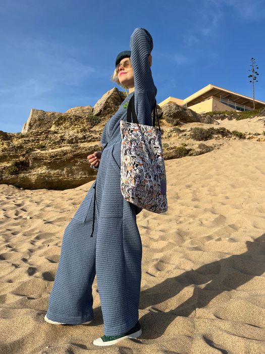 Sacola de compras para cães  Tote shopper Bag with dogs and coffee