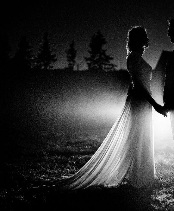 Muślinowa suknia ślubna, gładka, delikatna - Amy Love Bridal: Lavende