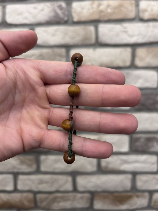 Handmade „Leśna bransoletka” z drewnianymi koralikami