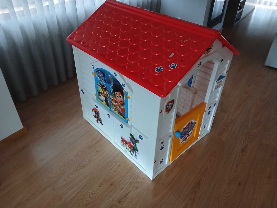 Casa de brincar patrulha pata e brinquedos de criança carrinhos/triciclo/bicicleta