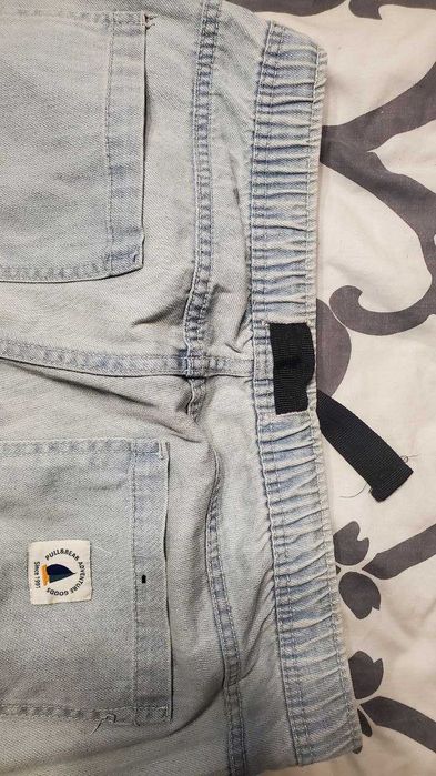 Штаны брюки джинсы широкие PullBear пляжная серия прямые с ремнем