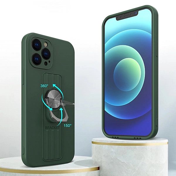 Ring Case silikonowe etui z uchwytem na palec i podstawką do Samsung G