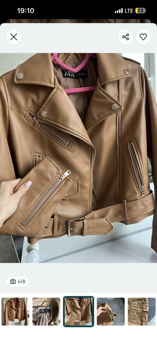 Куртка підліткова на дівчинку  від Zara, розмір XS, світло -коричнева, в ідиальному стані