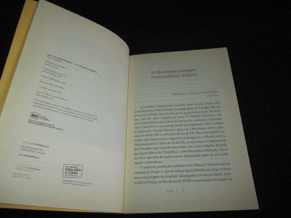 Livro Igreja e Sociedade Portuguesa Manuel Clemente