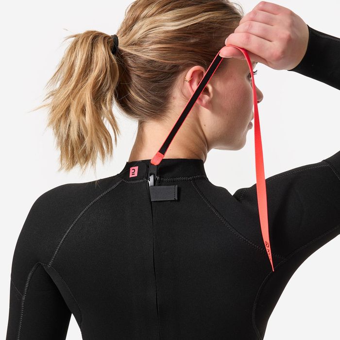Fato Surf 100 Neopreno 4/3 mm Mulher Preto