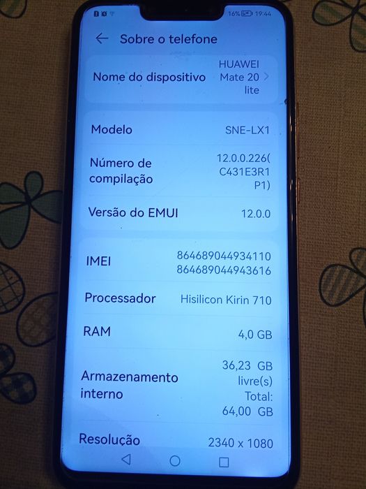 Huawei Mate 20 Lite 4Gb 60Gb