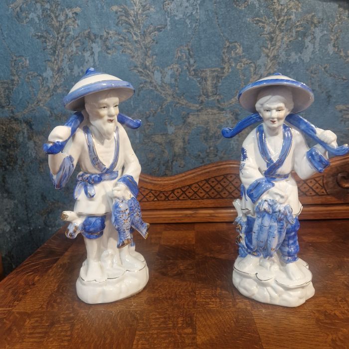 Komplet 2 figurek porcelanowych