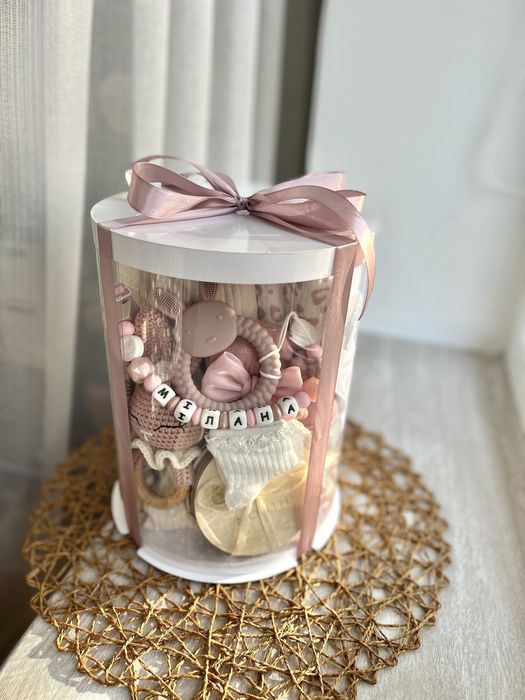 Подарунок на хрещення, виписку! Тримач для соски, Іменний гризунець