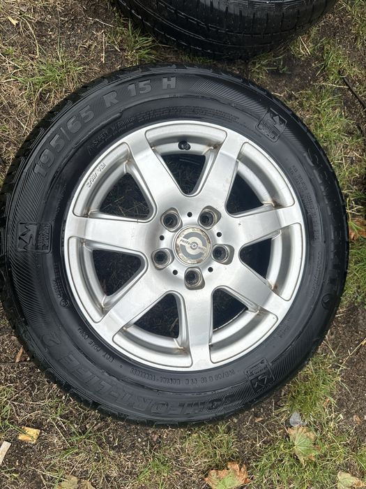 Koła Alufelgi 15" 5x112 VW Golf 5 Skoda Audi + Opony 195/65 R15 Semperit