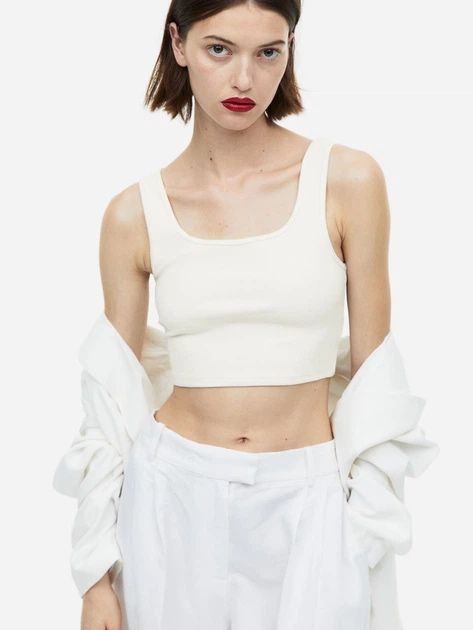Молочний топ від h&m
