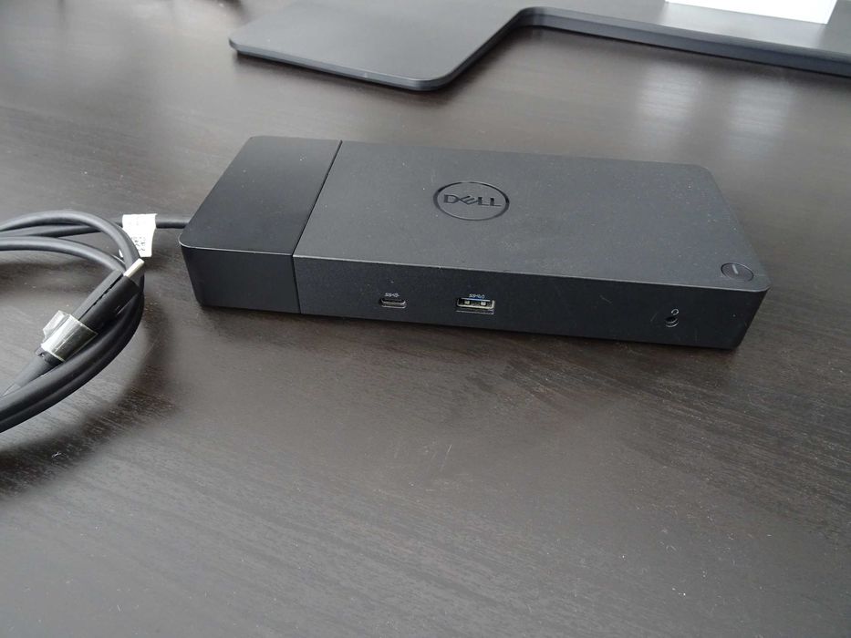 Suporte para 2 monitores DELL até 24"-MDS14, c/monitores, dock e cabos