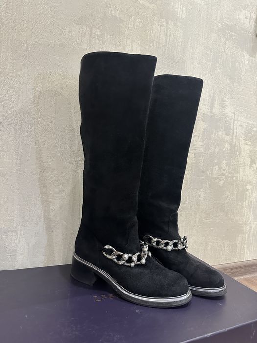 Сапоги Le Silla замшеві з хутром