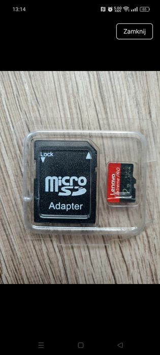 Karta pamięci MicroSD 2TB (zamiennik) + Adapter - Nowa!