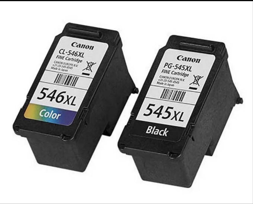 Оригінальні картриджі Canon PG-545XL(чорний) та CL-546XL (кольоровий).