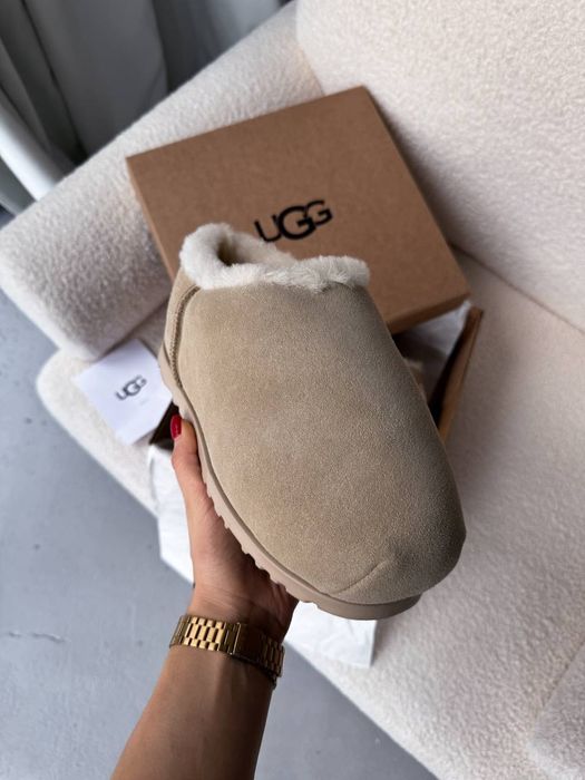р36-41 Жіночі уггі Ugg Pumped Slide Beige Chestnut Black