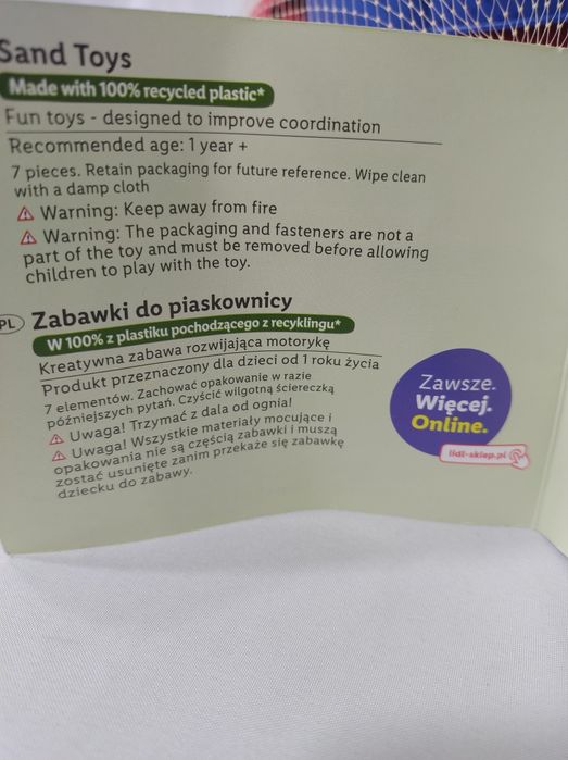 Zestaw zabawek do piaskownicy