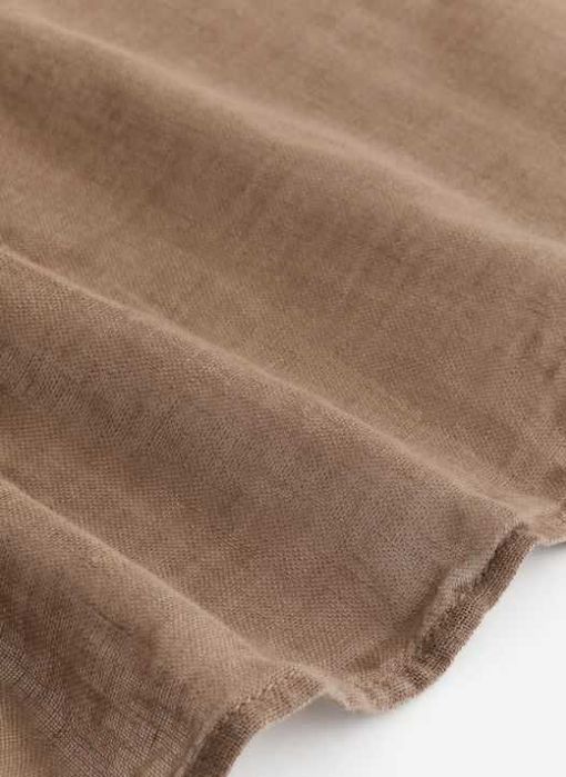 Zasłony HM len plus bawełna styl boho brąz 2pack