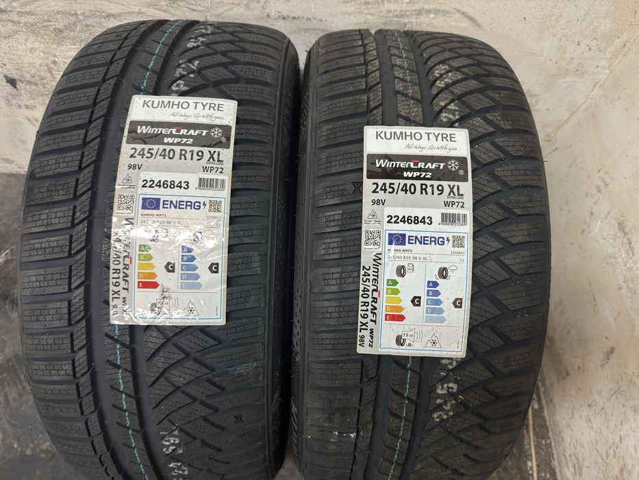 2x Opony Zimowe Kumho WinterCraft WP72 245/40R19 98 V XL