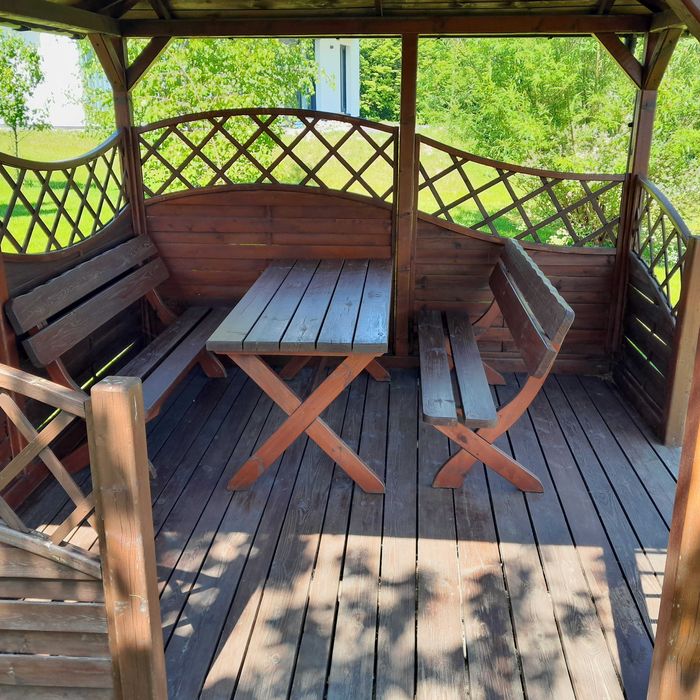 Altanka drewniana 3x3m Stół+ Ława