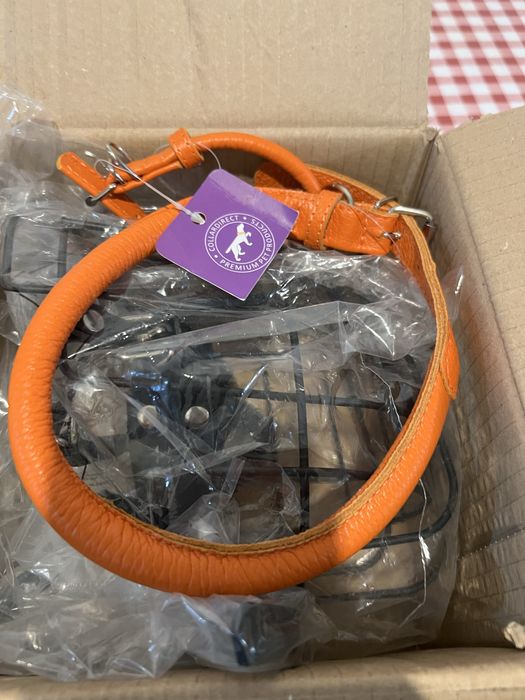 Açaime metálico XL BRONZEDOG + coleira treino (NOVOS)