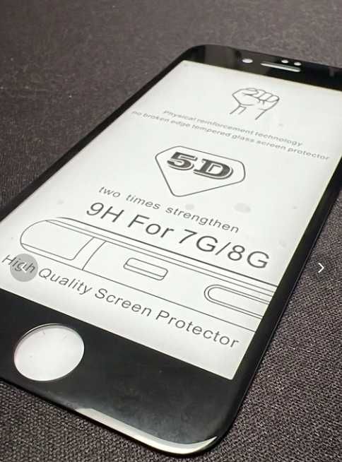 Película de vidro preto ecrã inteiro - iphone 7