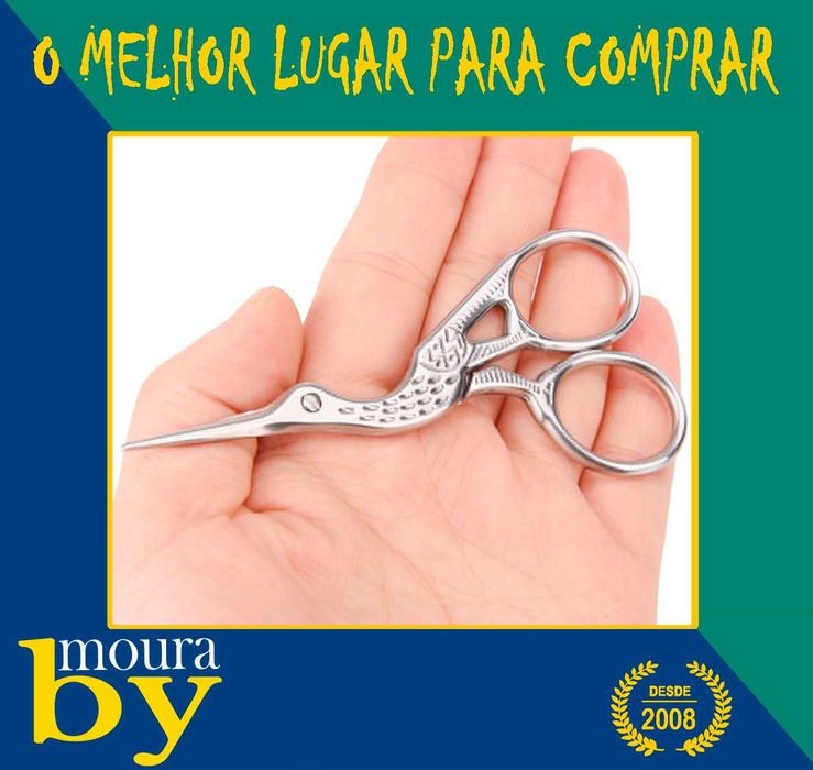 Tesoura de costura modelo cegonha