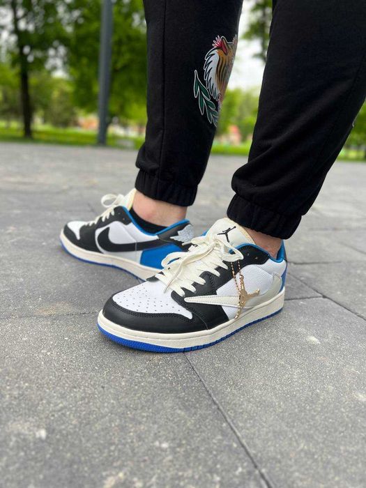 Мужские кроссовки Nike Travis Scott x Fragment x Jordan 1 Low. 41-45