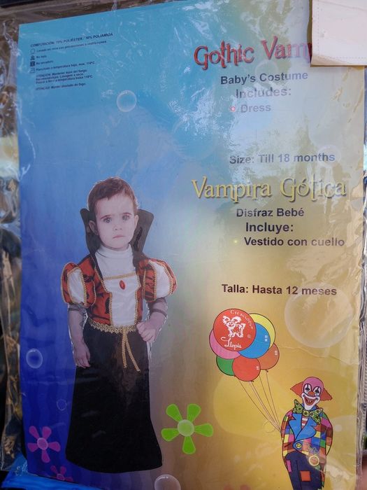Fato de Halloween/Carnaval VAMPIRA Criança (NOVO)