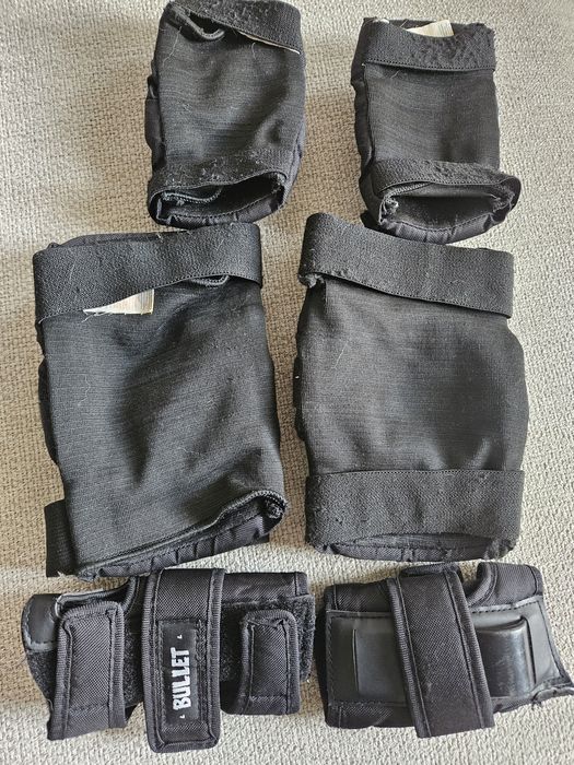 Bullet skate protecção joelhos cotovelos e mãos