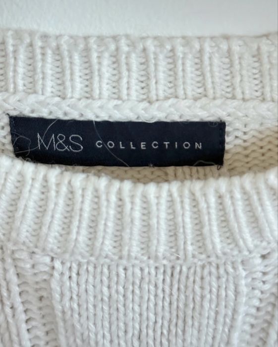 Sweter Marks & Spencer biały 46