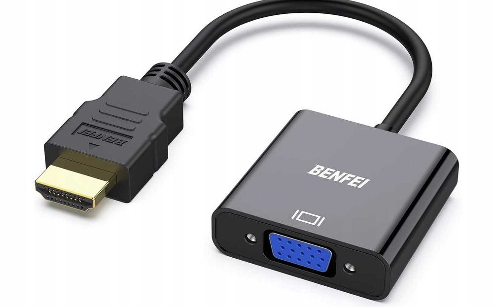 BENFEI Hdmi Do VGA, Pozłacany Adapter HDMI NA VGA