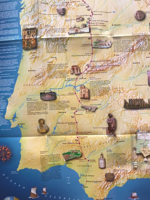 Mapa Rota da Prata coleção histórica Volta ao Mundo Rutas del Mundo