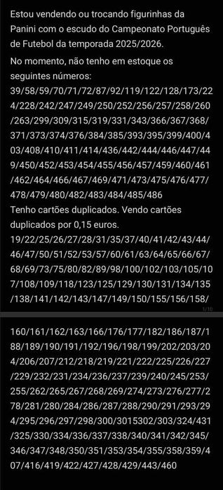 Figurinhas da Panini 2025/2026.