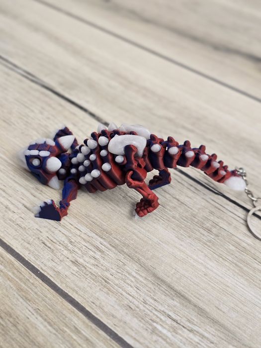 Świecący Keyspinner + Ankylozaur 2w1- KeyRambit KeyFlipper Druk3d