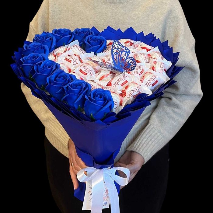 Słodki bukiet Serce Raffaello.Prezent na 25 35 Urodziny, Imeniny, Ślub