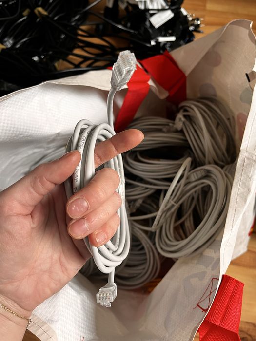 Zestaw kabli do biura duzo sztuk