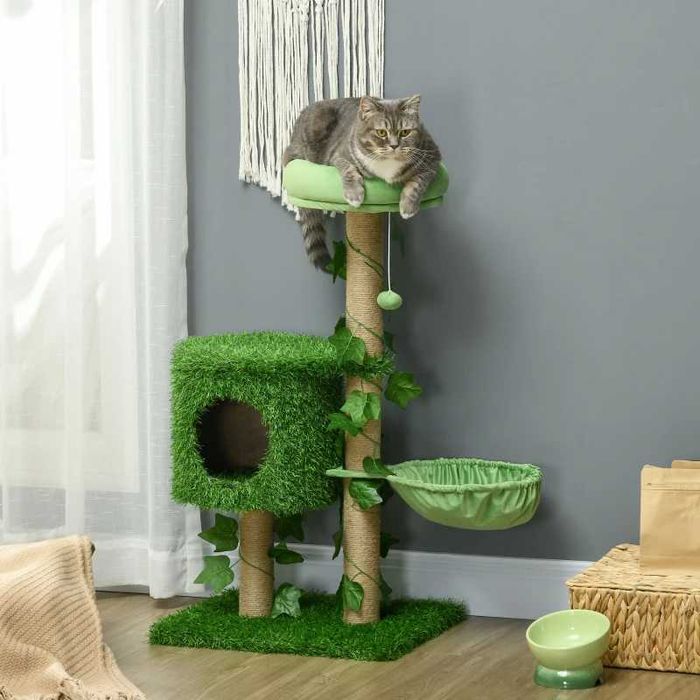 Cama para gatos arvore / arranhador verde