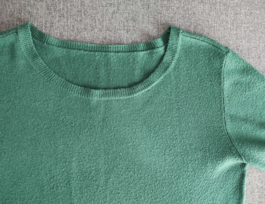 Sweter sweterek damski 38 zieleń butelkowa